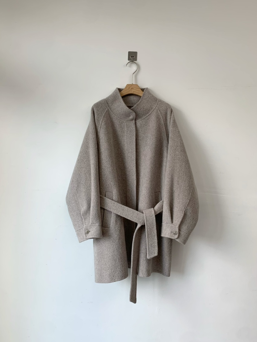 ANOU韓國代購㊣女裝新款熱賣人氣25秋冬推薦中長款大衣含腰帶ANOU中長款大衣圖色2