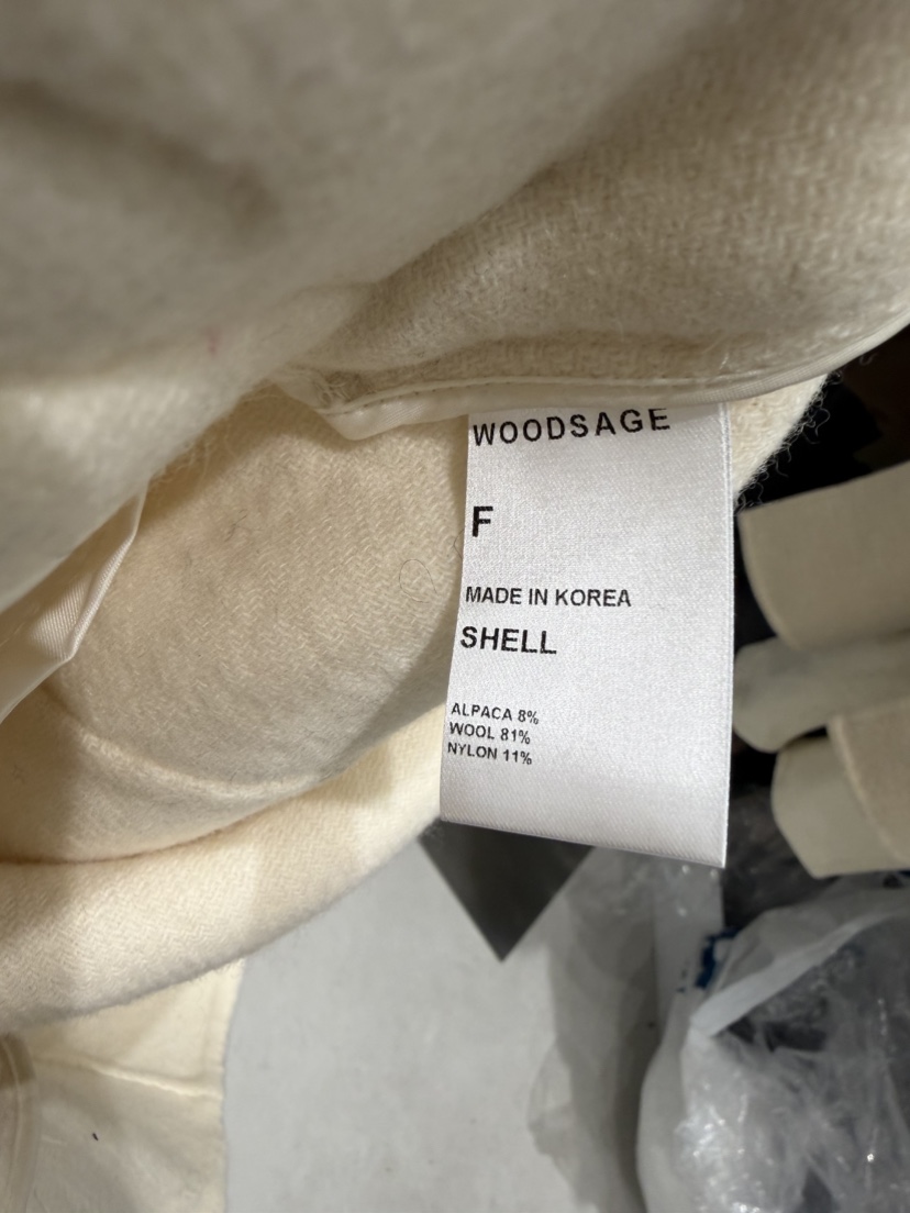 WOOD SAGE東大門㊣實拍女士新款職業休閑人氣短款大衣羊駝毛WOOD SAGE短款大衣
