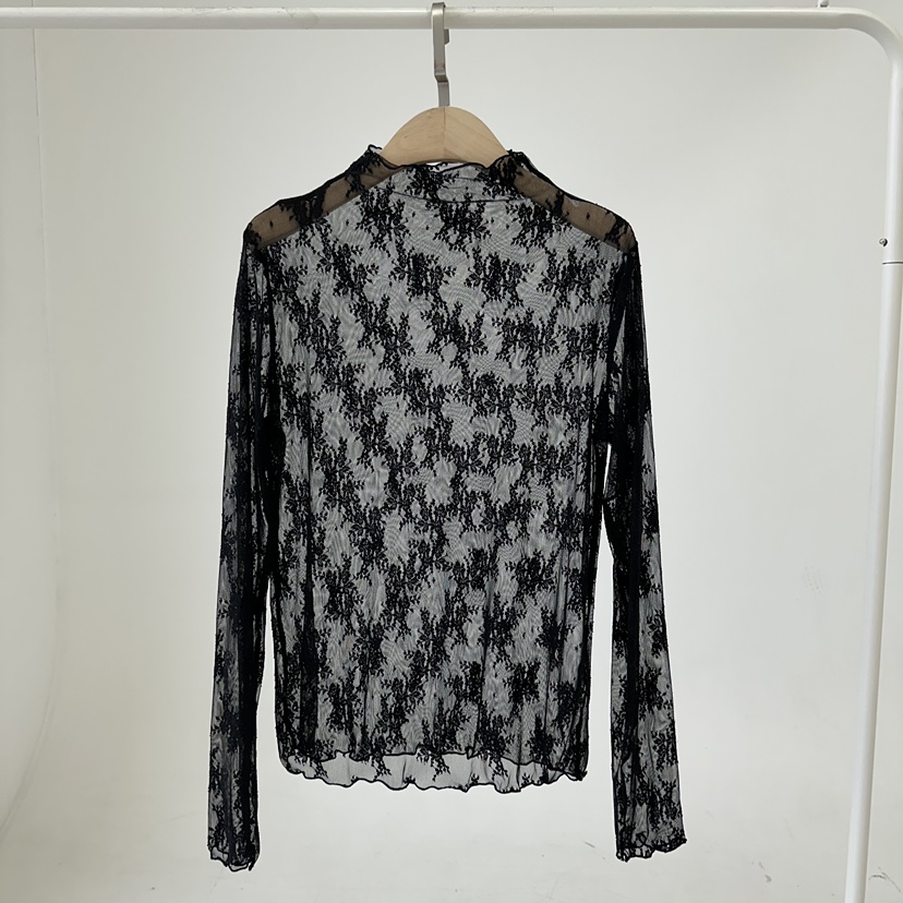 JENNY 1976韓國代購㊣女裝新款25秋冬襯衫蕾絲衫不含項鏈透明蕾絲JENNY 1976襯衫/蕾絲衫圖色4