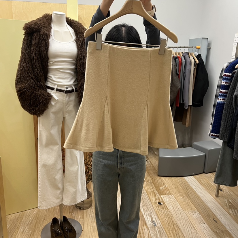 THEPLAN東大門㊣實拍女士新款職業人氣熱賣推薦25秋冬短裙絨THE PLAN短裙