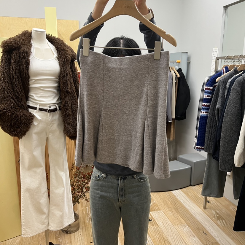 THEPLAN東大門㊣實拍女士新款職業人氣熱賣推薦25秋冬短裙絨THE PLAN短裙圖色1