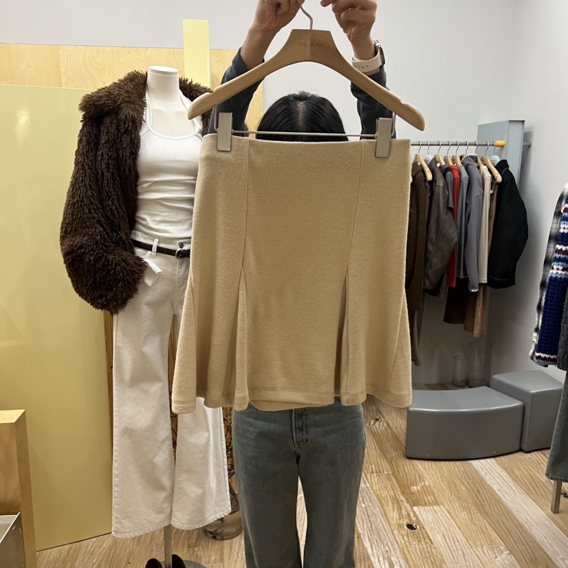 THEPLAN東大門㊣實拍女士新款職業人氣熱賣推薦25秋冬短裙絨THE PLAN短裙圖色2