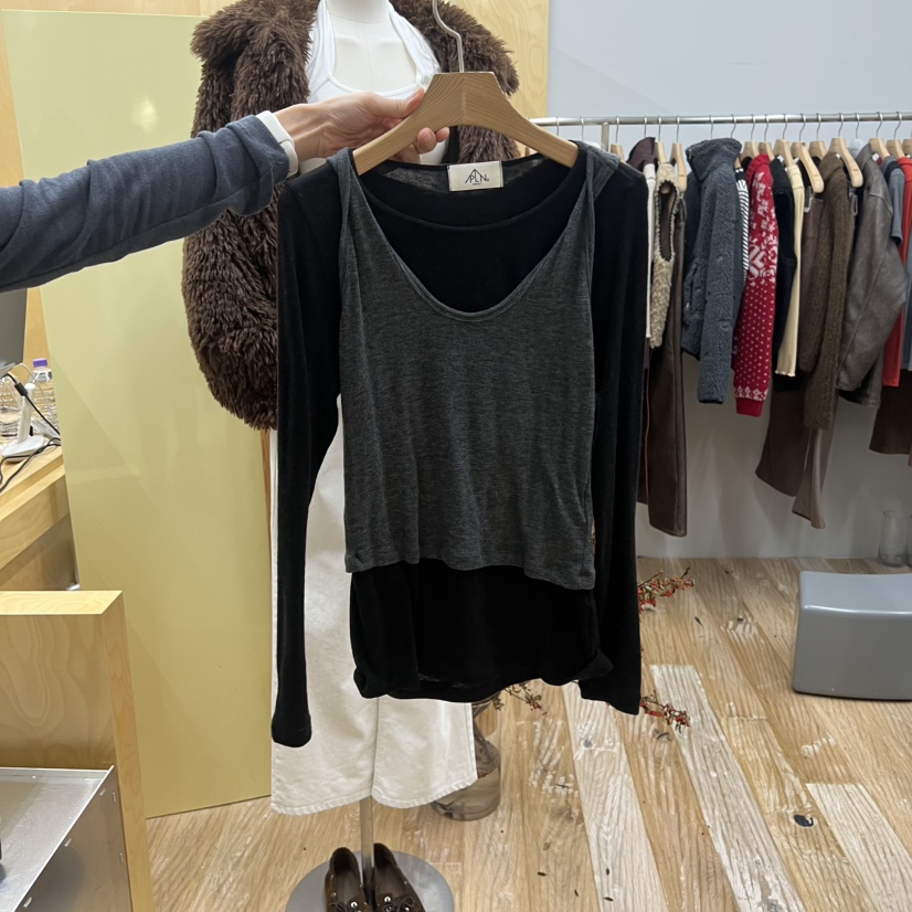 THEPLAN東大門㊣直郵女裝新款休閑25秋冬人氣推薦套裝套裝連帽THE PLAN套裝圖色2