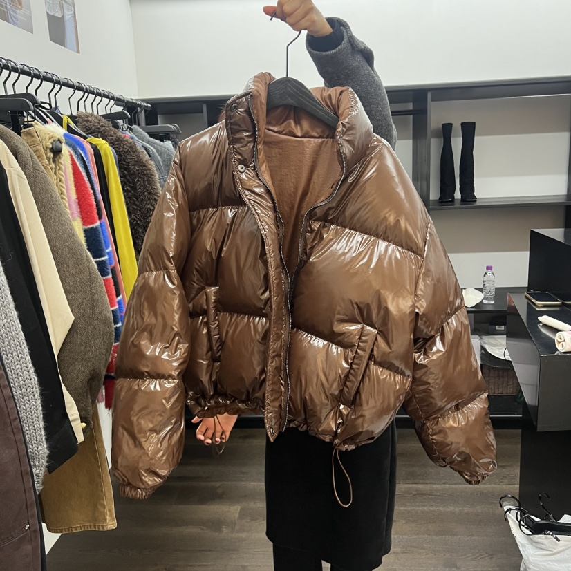 UNANSWERED-MYSTERY東大門㊣實拍女裝新品職業短款羽絨服兩面穿絨UNANSWERED-MYSTERY短款羽絨服