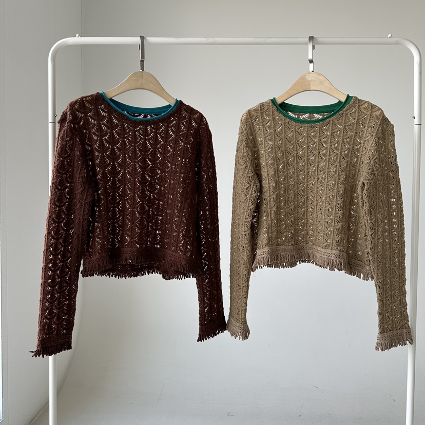 JENNY 1976東大門㊣代購女裝新款推薦熱賣襯衫蕾絲衫短款蕾絲JENNY 1976襯衫/蕾絲衫