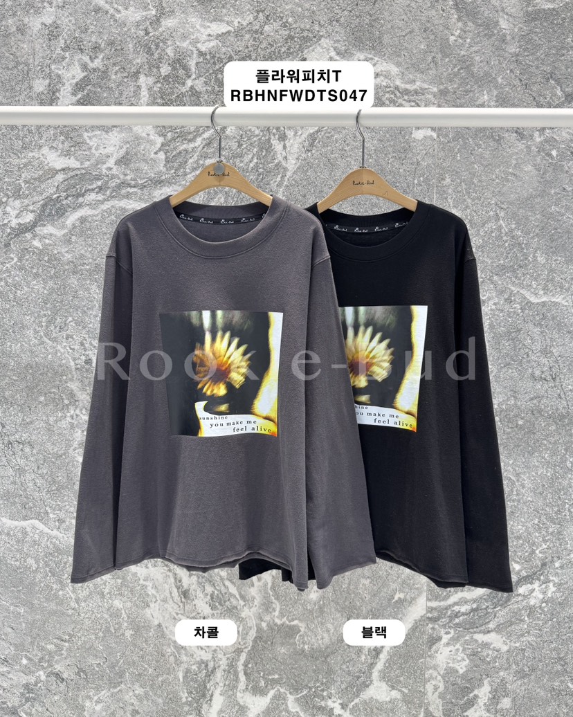 ROOKIE BUD韓國直郵㊣女裝新品25秋冬熱賣時尚職業長袖T恤ROOKIE BUD-L長袖T恤