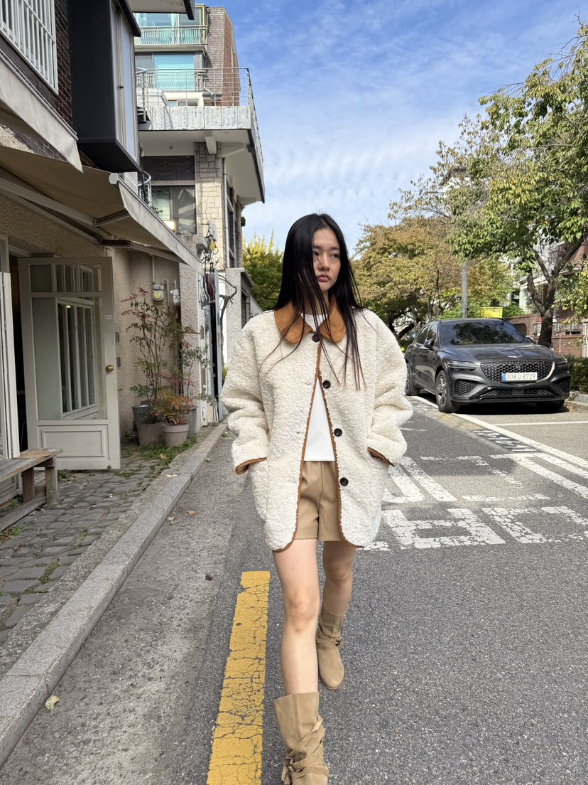 A P-STUDIO韓國直郵㊣女士新款休閑人氣職業推薦短款大衣A P-STUDIO短款大衣