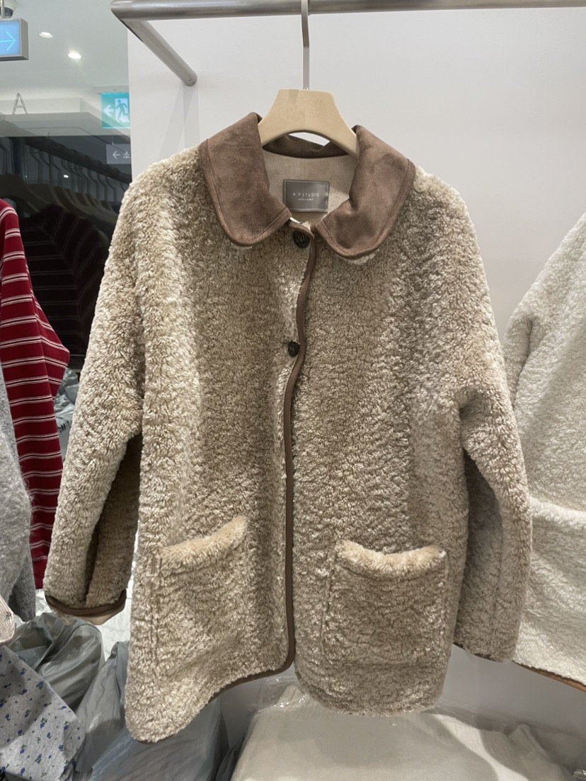 A P-STUDIO韓國直郵㊣女士新款休閑人氣職業推薦短款大衣A P-STUDIO短款大衣圖色1