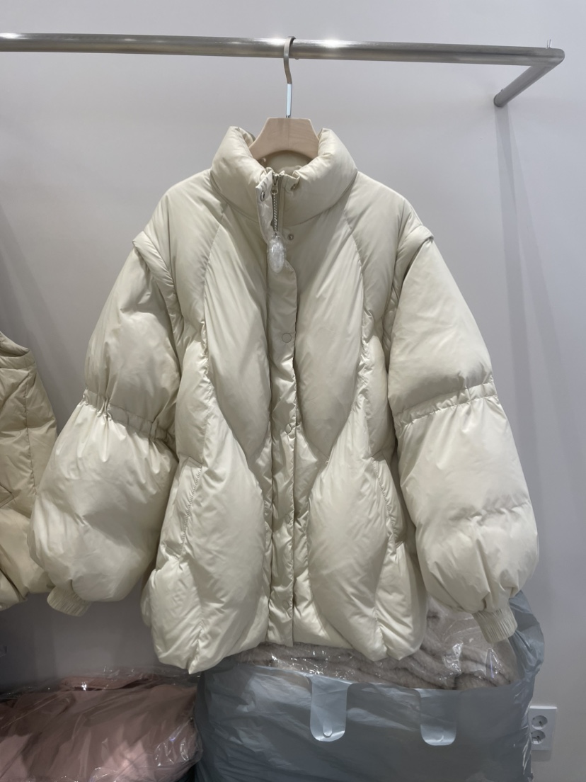 A P-STUDIO韓國代購㊣女士新款時尚人氣短款羽絨服可拆卸A P-STUDIO短款羽絨服圖色1