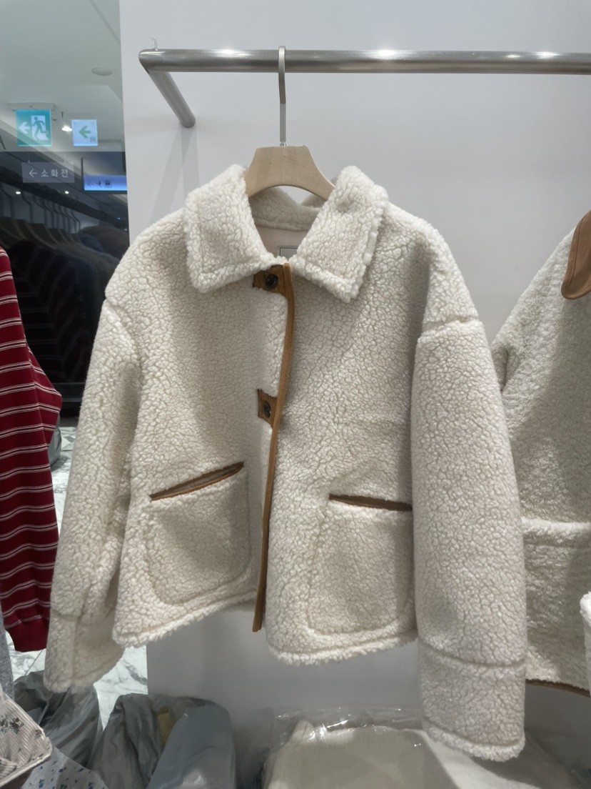 A P-STUDIO東大門㊣代購女裝新款休閑人氣25秋冬短款大衣A P-STUDIO短款大衣圖色2