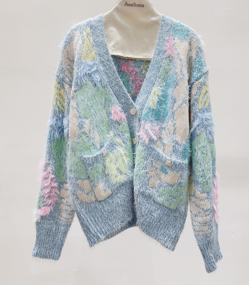 AWESOME-P東大門㊣實拍女裝新款25秋冬時尚職業針織衫羊毛衫AWESOME-P針織衫圖色1