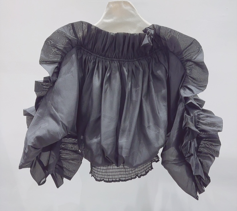 AWESOME-P東大門㊣直郵女裝新品時尚休閑人氣襯衫蕾絲衫褶皺AWESOME-P襯衫/蕾絲衫