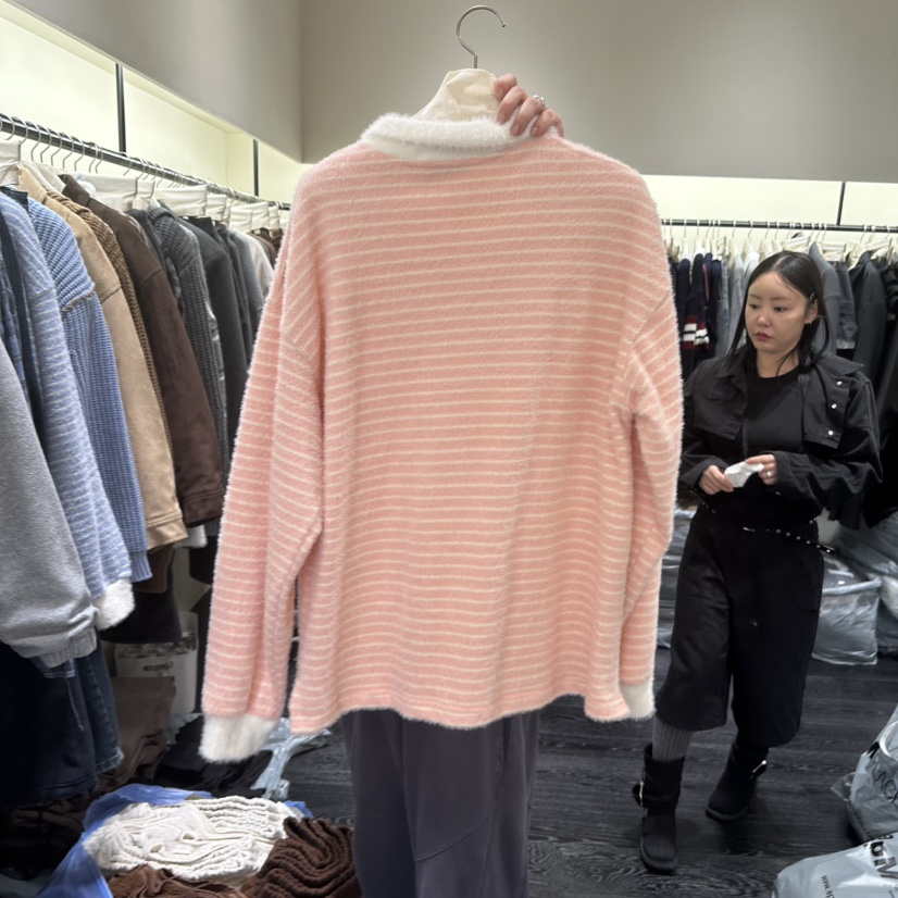 TOMGIRL韓國直郵㊣女士新品休閑熱賣25秋冬職業針織衫安哥拉TOMGIRL針織衫