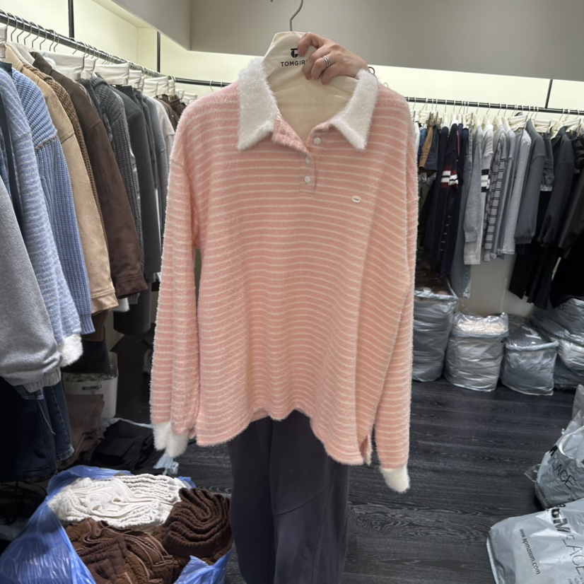 TOMGIRL韓國直郵㊣女士新品休閑熱賣25秋冬職業針織衫安哥拉TOMGIRL針織衫圖色1