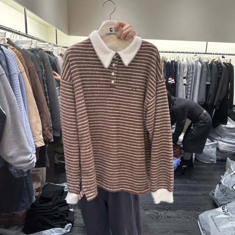 TOMGIRL韓國直郵㊣女士新品休閑熱賣25秋冬職業針織衫安哥拉TOMGIRL針織衫圖色2