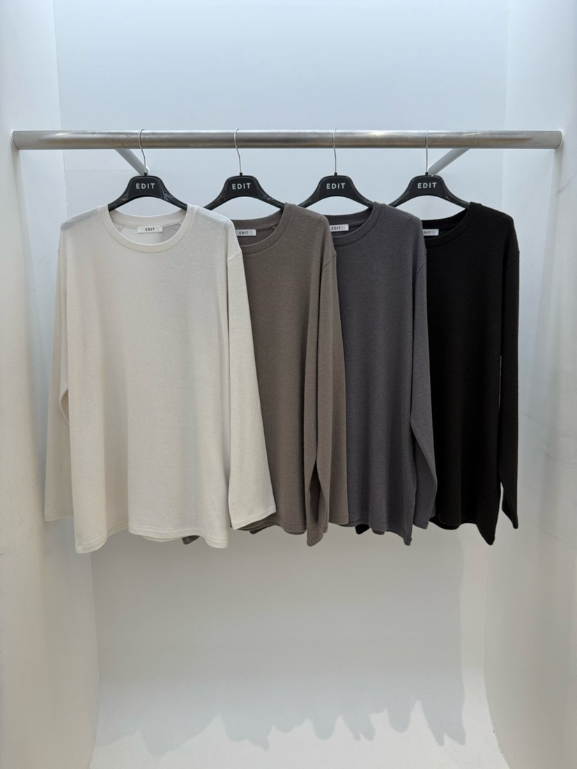EDIT韓國代購㊣女士新品推薦25秋冬人氣休閑職業時尚長袖T恤EDIT長袖T恤
