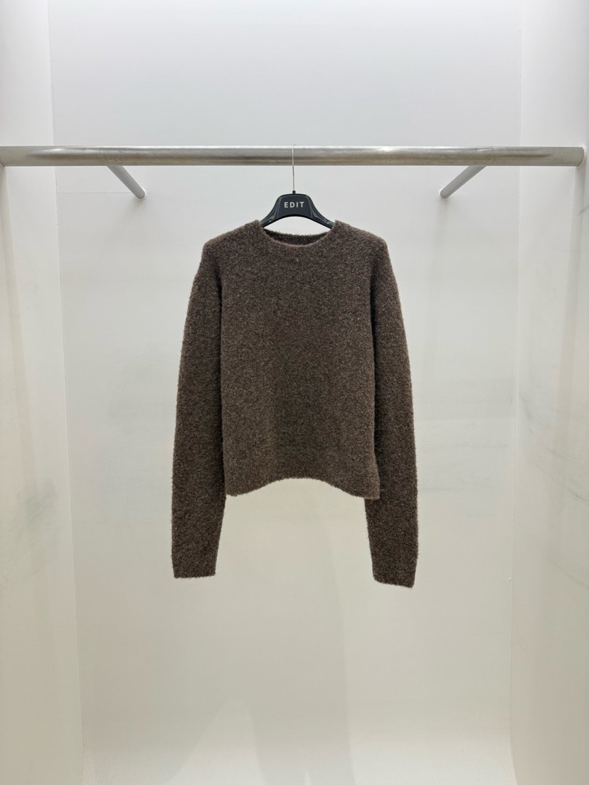 EDIT東大門㊣實拍女裝新款人氣25秋冬休閑推薦熱賣職業針織衫EDIT針織衫圖色3棕色