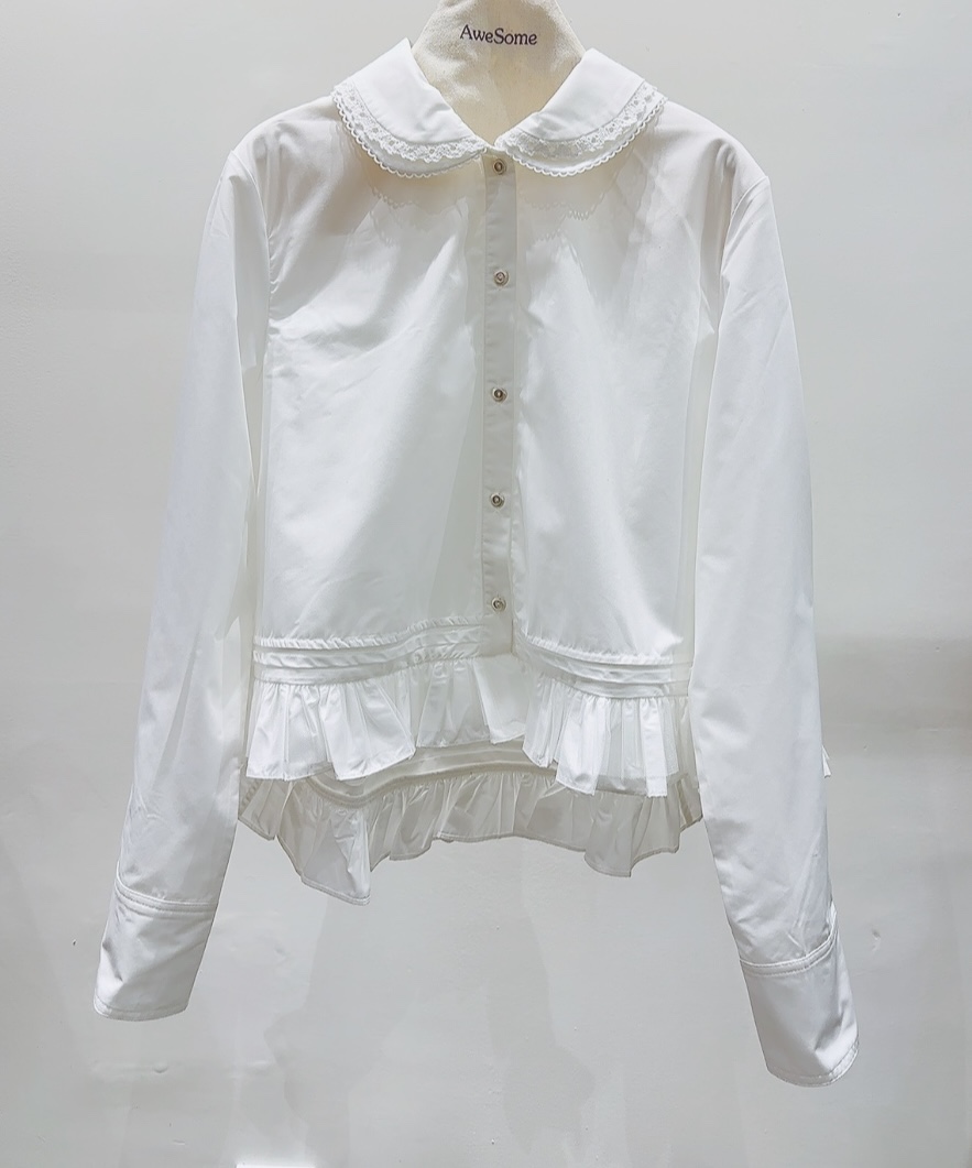 AWESOME-P韓國直郵㊣女裝新款時尚熱賣休閑推薦襯衫蕾絲衫AWESOME-P襯衫/蕾絲衫圖色1