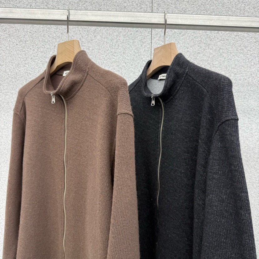 AT THE BAGEL東大門㊣代購女裝新品25秋冬人氣針織衫拉鏈AT THE BAGEL針織衫