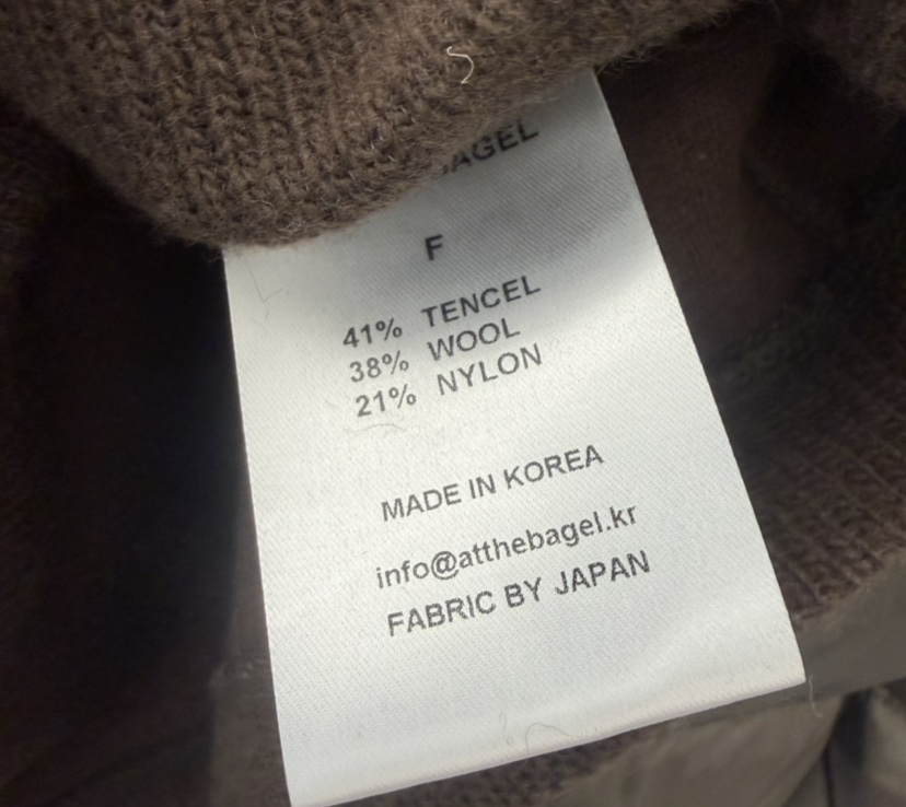 AT THE BAGEL東大門㊣代購女裝新品25秋冬人氣針織衫拉鏈AT THE BAGEL針織衫