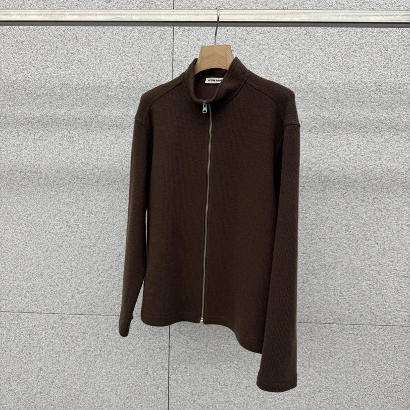 AT THE BAGEL東大門㊣代購女裝新品25秋冬人氣針織衫拉鏈AT THE BAGEL針織衫圖色1