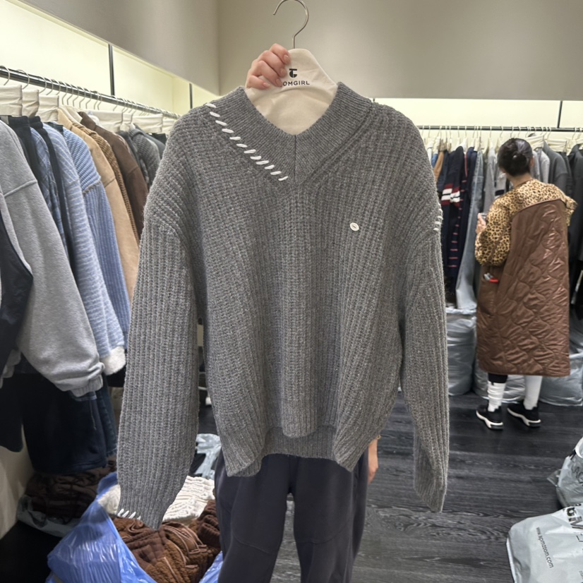 TOMGIRL東大門㊣代購女裝新品推薦職業休閑人氣熱賣時尚針織衫TOMGIRL針織衫圖色2