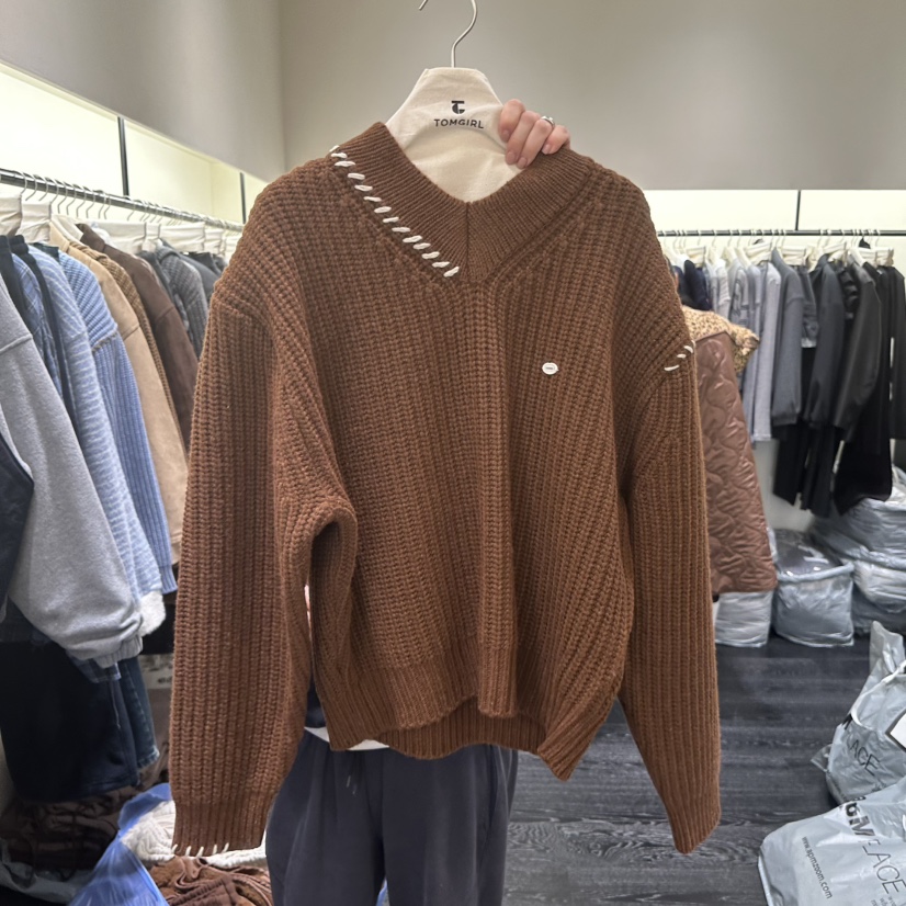 TOMGIRL東大門㊣代購女裝新品推薦職業休閑人氣熱賣時尚針織衫TOMGIRL針織衫圖色3