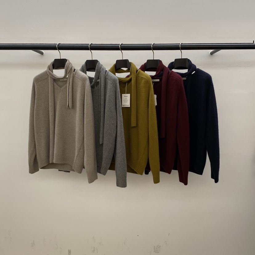 ID東大門㊣直郵女士新款休閑推薦時尚職業熱賣針織衫浣熊圍巾ID針織衫