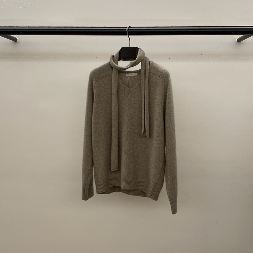 ID東大門㊣直郵女士新款休閑推薦時尚職業熱賣針織衫浣熊圍巾ID針織衫圖色1