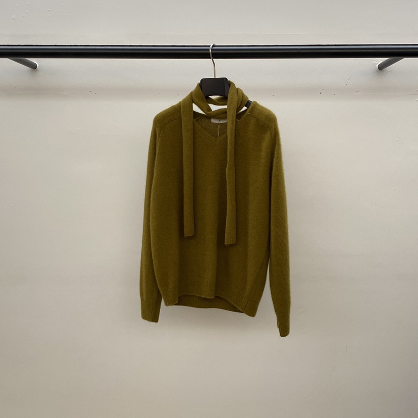 ID東大門㊣直郵女士新款休閑推薦時尚職業熱賣針織衫浣熊圍巾ID針織衫圖色3