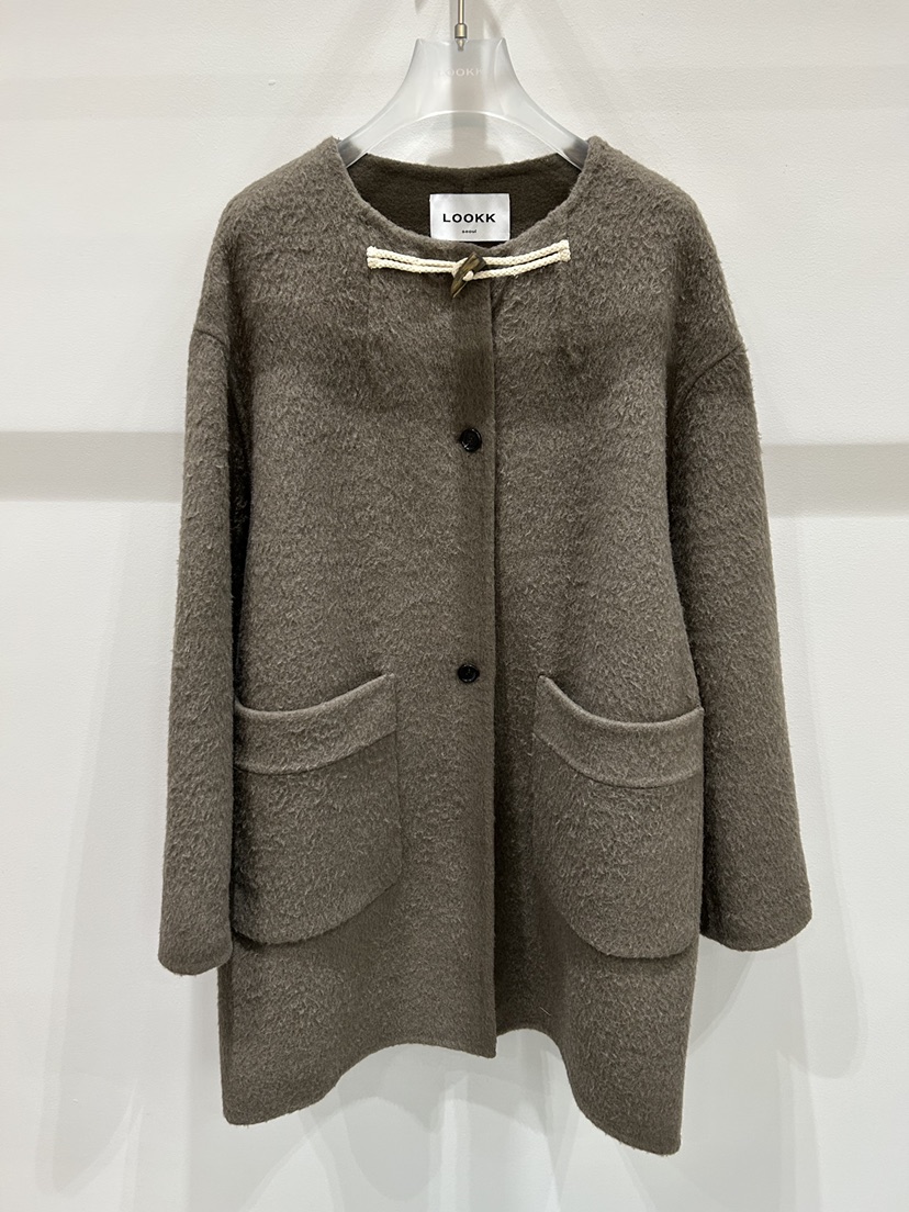 LOOKK東大門㊣直郵女裝新品人氣職業熱賣休閑推薦時尚短款大衣LOOKK短款大衣圖色2