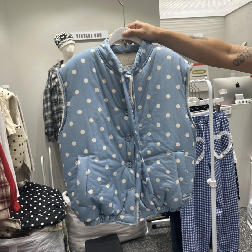 VINTAGE 888東大門㊣代購女士新款人氣25秋冬推薦馬甲夾棉VINTAGE888/TRIPLE EIGHT馬甲圖色1