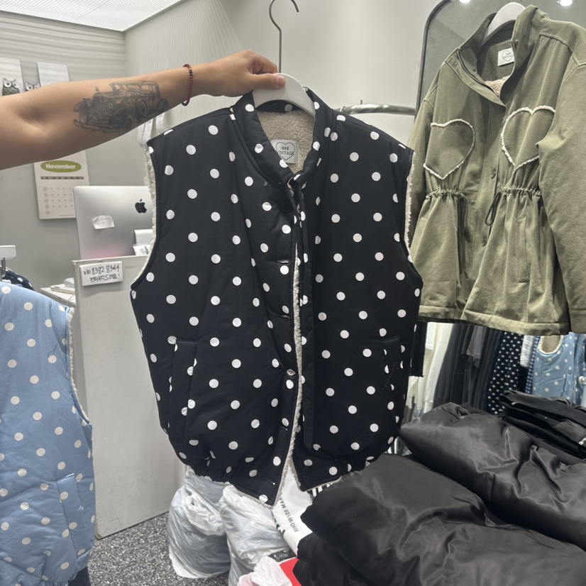 VINTAGE 888東大門㊣代購女士新款人氣25秋冬推薦馬甲夾棉VINTAGE888/TRIPLE EIGHT馬甲圖色2