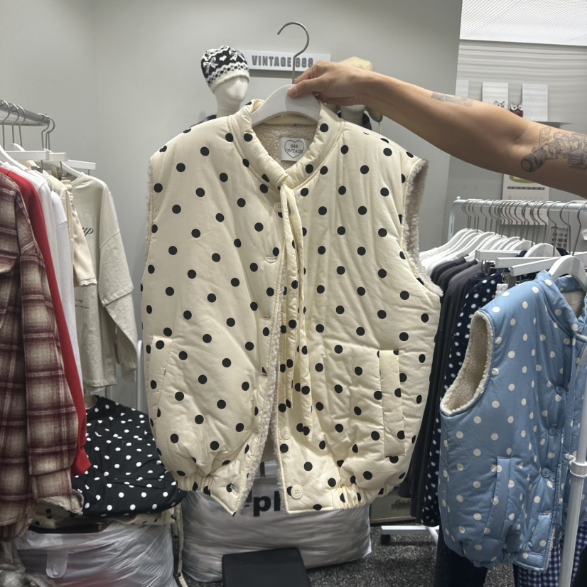 VINTAGE 888東大門㊣代購女士新款人氣25秋冬推薦馬甲夾棉VINTAGE888/TRIPLE EIGHT馬甲圖色3