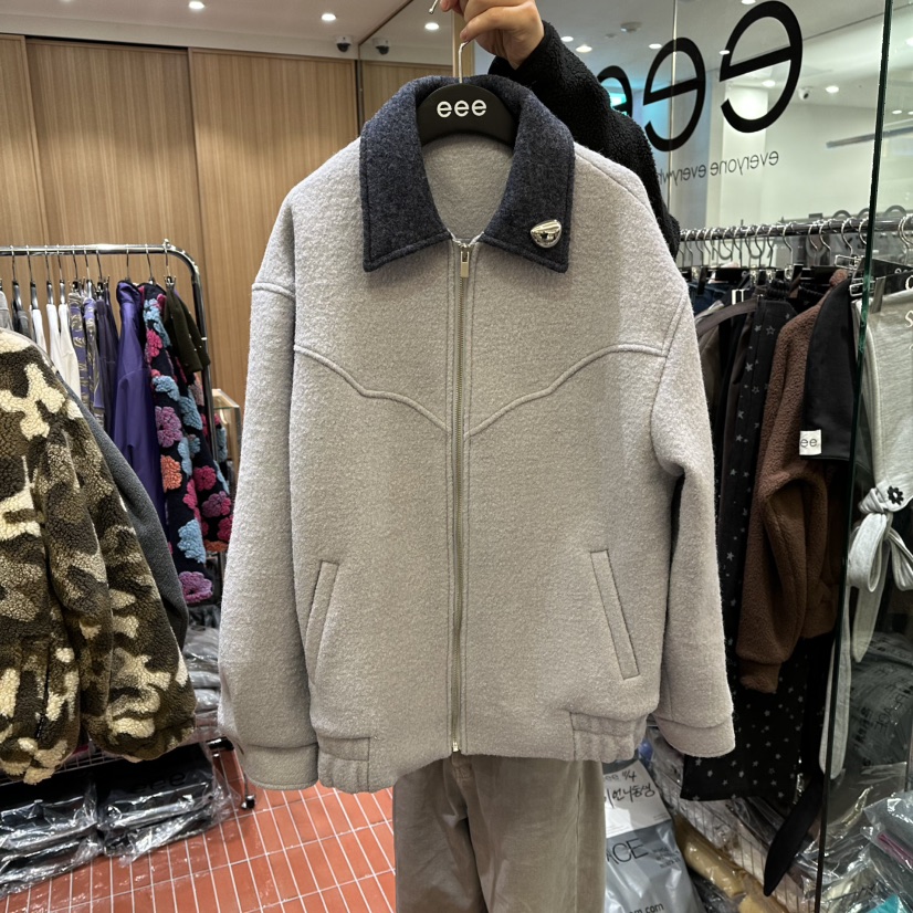 E/E/E東大門㊣實拍女裝新品時尚25秋冬推薦職業休閑熱賣夾克E/E/E夾克圖色1