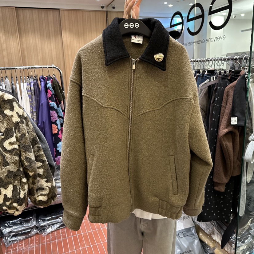 E/E/E東大門㊣實拍女裝新品時尚25秋冬推薦職業休閑熱賣夾克E/E/E夾克圖色2