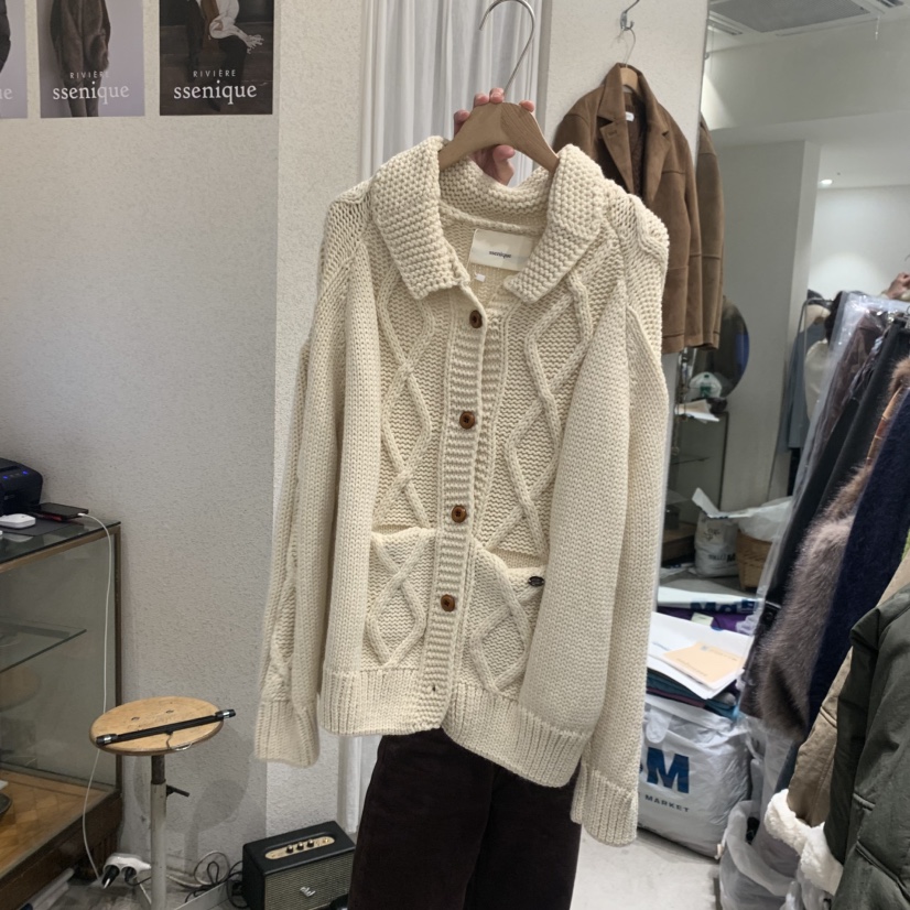 SSEMIENNE韓國直郵㊣女裝新品25秋冬推薦職業時尚休閑針織衫SSENIQUE針織衫圖色1