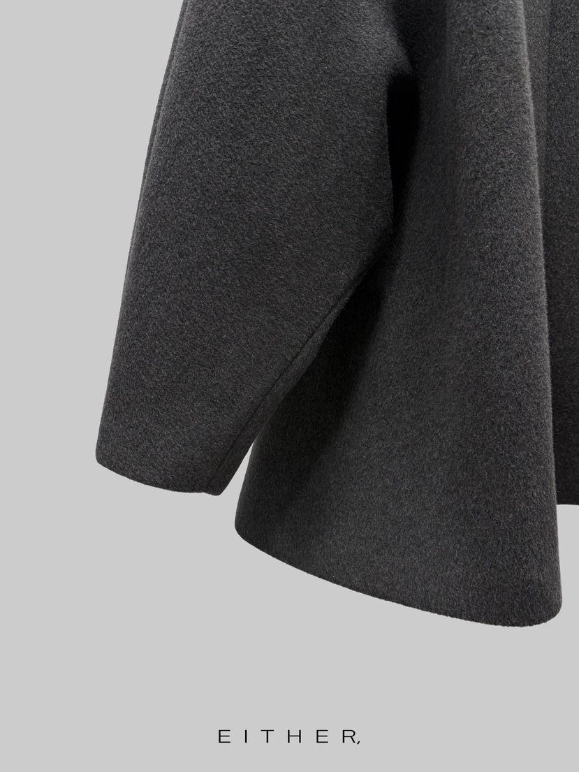 EITHER韓國直郵㊣女士新款時尚職業休閑25秋冬夾克羊毛披肩EITHER夾克