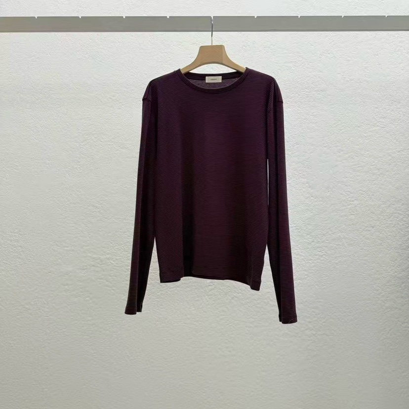 STATEMENT韓國直郵㊣女士新款休閑職業時尚熱賣人氣長袖T恤STATEMENT長袖T恤圖色3酒紅