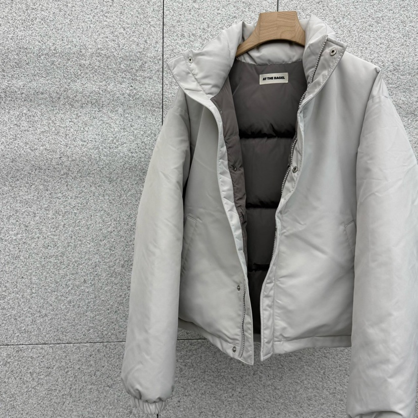 AT THE BAGEL韓國代購㊣女裝新款推薦時尚短款羽絨服鵝絨AT THE BAGEL短款羽絨服