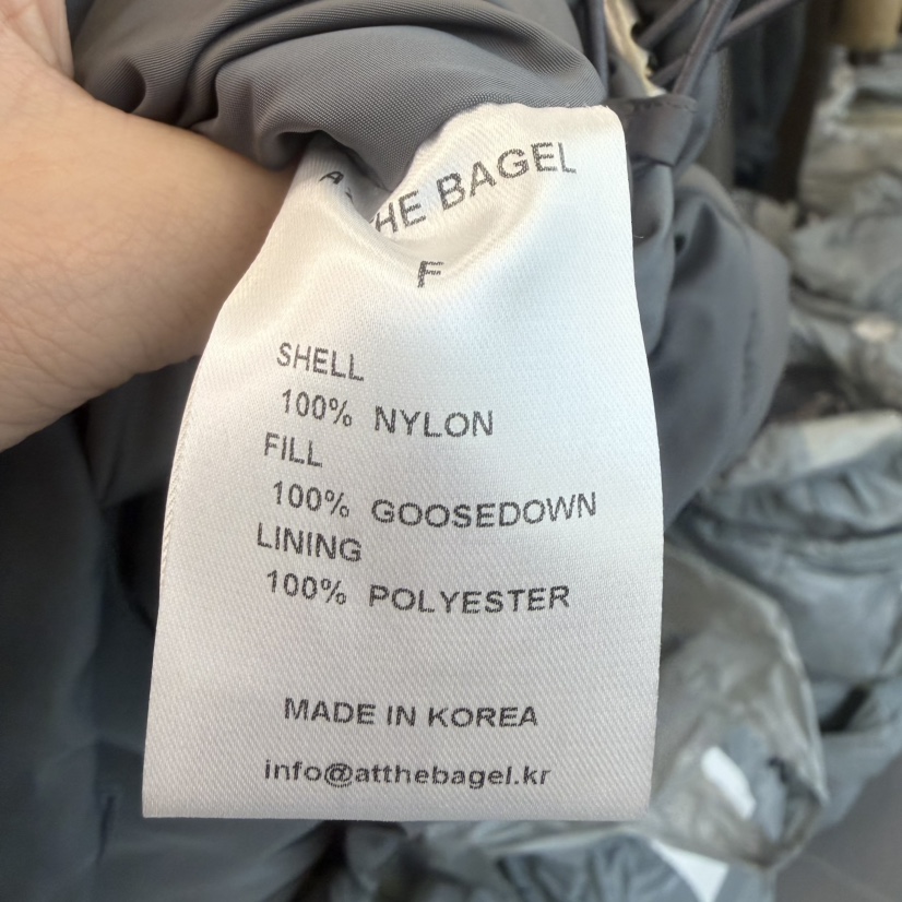 AT THE BAGEL韓國代購㊣女裝新款推薦時尚短款羽絨服鵝絨AT THE BAGEL短款羽絨服