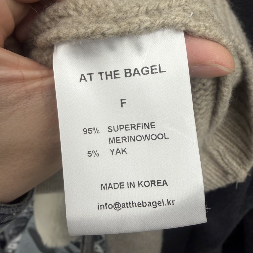 AT THE BAGEL韓國直郵㊣女士新品休閑職業人氣推薦針織衫AT THE BAGEL針織衫