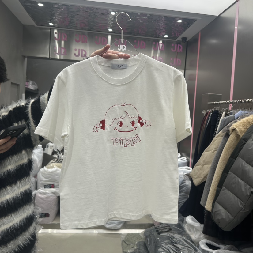 JUDYQUE韓國直郵㊣女士新款時尚休閑推薦熱賣25秋冬人氣T恤JUDYQUET恤圖色1