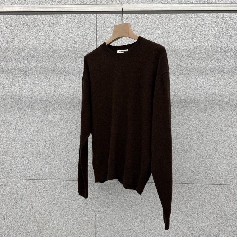 AT THE BAGEL韓國代購㊣女裝新品休閑時尚人氣25秋冬針織衫AT THE BAGEL針織衫圖色1棕色
