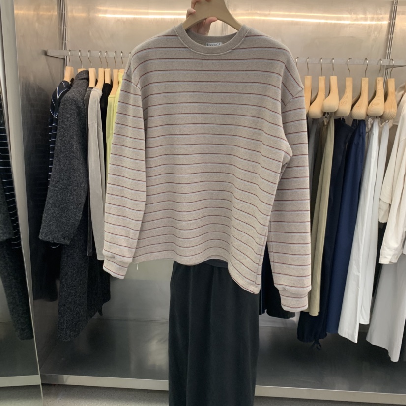 ESSENCE韓國直郵㊣女士新款推薦人氣25秋冬時尚休閑衛衣加絨ESSENCE衛衣圖色1