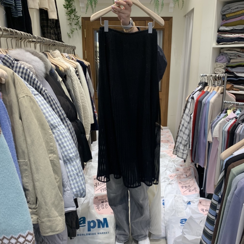 ONE MONE東大門㊣實拍女裝新品25秋冬時尚休閑推薦職業長裙ONE MONE長裙圖色2