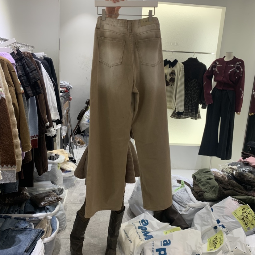 TYCHE東大門㊣直郵女士新品休閑人氣時尚職業牛仔褲水洗牛仔布TYCHE牛仔褲