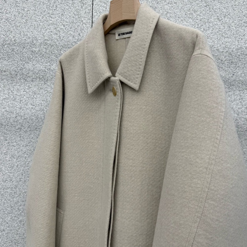 AT THE BAGEL東大門㊣直郵女裝新款人氣推薦25秋冬中長款大衣AT THE BAGEL中長款大衣
