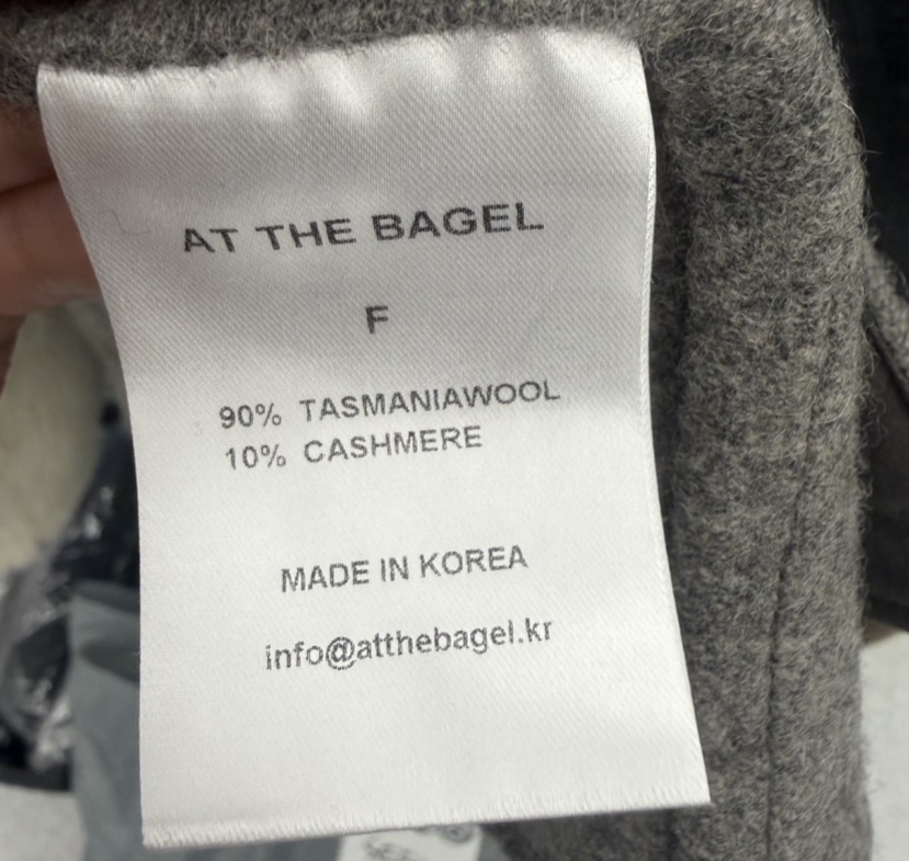 AT THE BAGEL東大門㊣直郵女裝新款人氣推薦25秋冬中長款大衣AT THE BAGEL中長款大衣