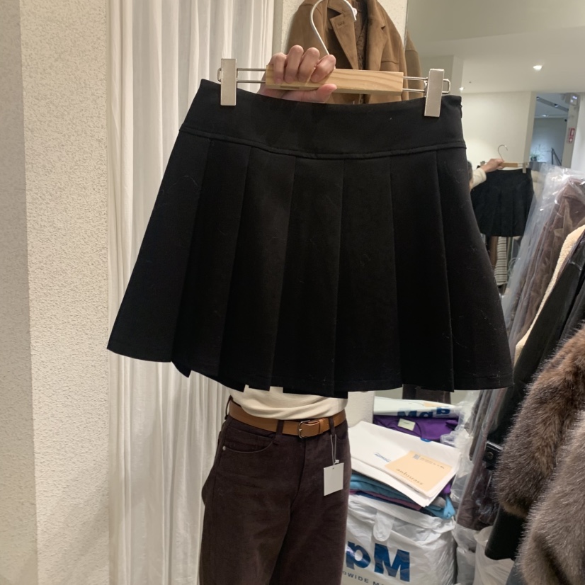 SSEMIENNE東大門㊣代購女士新品推薦熱賣人氣職業25秋冬短裙褶皺SSENIQUE短裙圖色2